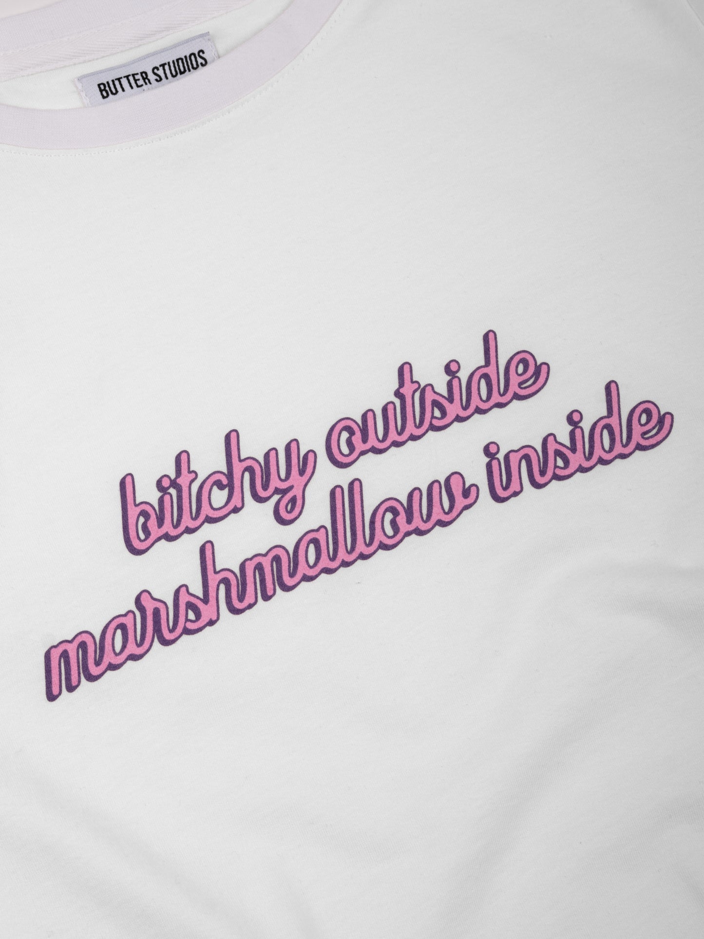 Bitchy Outside Marshmallow Inside Crop Top